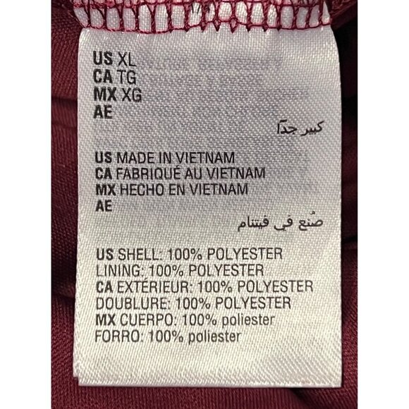 JM Collection Women XL Cherry Pie Red Black Leopard Blouse Long Bell Sleeve New - Picture 8 of 9